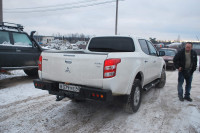 Задний силовой бампер АМЗ для Mitsubishi L200 2015-2019