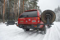 Задний силовой бампер АМЗ для Mitsubishi L200 2006-2013