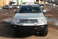 Бампер передний силовой OJeep для Mitsubishi L200 2005-2015 / Pajero Sport 2 + доп. опции