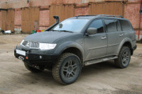 Бампер передний силовой OJeep для Mitsubishi L200 2005-2015 / Pajero Sport 2 + доп. опции