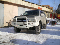 Бампер силовой передний Вездеходофф для Toyota Hilux Surf 130 с кенгурином